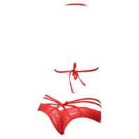 B147 - Bra Set Bralette Halter Merah Celana Dalam - 2
