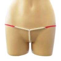 GS028 - Celana Dalam G-String Mutiara Single Merah