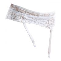 G014 - Garter Belt Stocking Putih Pengait 3 Baris Tali 4
