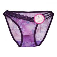 P316 - Celana Dalam Panties Thong Ungu Transparan Tali 3