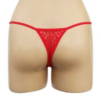 GS229 - Celana Dalam G-String Wanita Merah Bunga-Bunga - 2