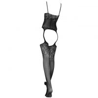 BS180 - Bodystocking Garter Fishnet Hitam - 2