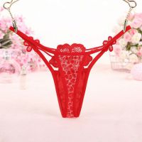 GS301 - Celana Dalam G-String Wanita Bunga Merah Transparan - 2