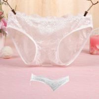 P638 - Celana Dalam Panties Hipster Putih Transparan Terbuka Belakang - 2