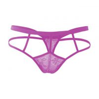 GP074 - Celana Dalam G-String Pria Ungu Transparan Tali 2 - 2