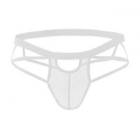GP077 - Celana Dalam G-String Pria Putih Transparan Tali 2 - 2