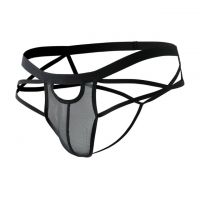 GP080 - Celana Dalam G-String Pria Hitam Transparan Tali 2