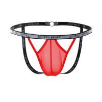 GP088 - Celana Dalam G-String Pria Merah Transparan Terbuka Belakang - 2