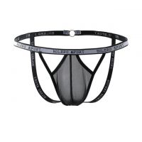 GP089 - Celana Dalam G-String Pria Hitam Transparan Terbuka Belakang - 2