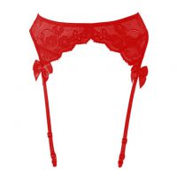 G031 - Garter Belt Stocking Merah Pita Tali 4